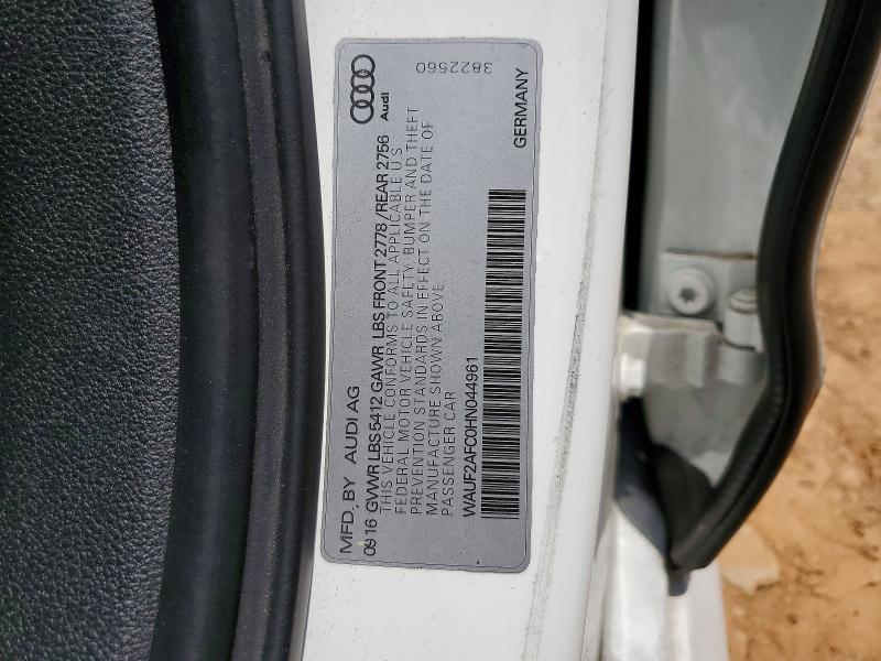 Aukcja sprzedaży 2017 Audi A6, vin: WAUF2AFC0HN044961, numer aukcji: 53114896