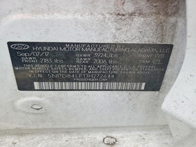 Продажа на аукционе авто 2018 Hyundai Elantra, vin: 5NPD84LF1JH272644, номер лота: 54733926