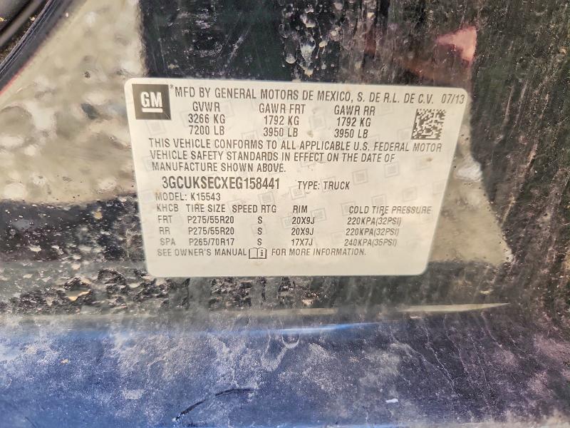 2014 Chevrolet Silverado მანქანა იყიდება აუქციონზე, vin: 3GCUKSECXEG158441, აუქციონის ნომერი: 52667176