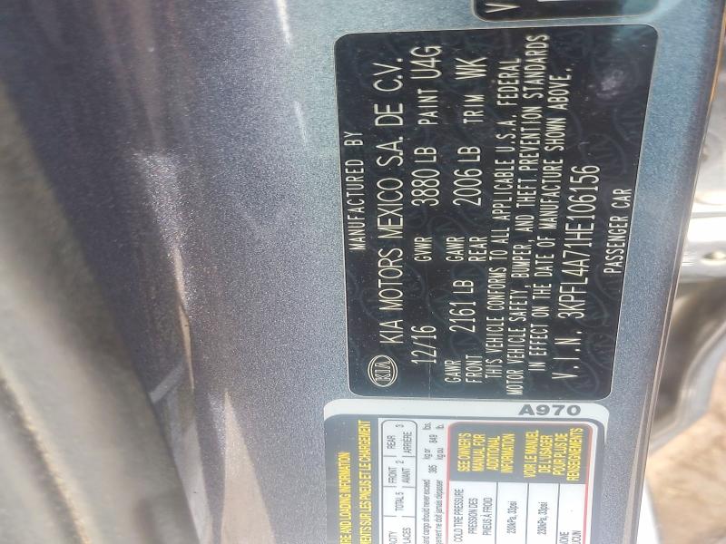 Продажа на аукционе авто 2017 Kia Forte, vin: 3KPFL4A71HE106156, номер лота: 54267966