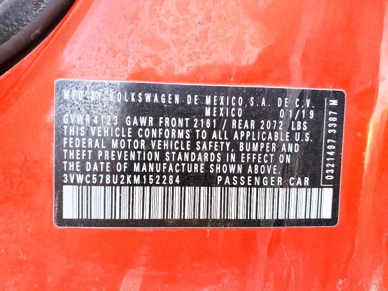 Продаж на аукціоні авто 2019 Volkswagen Jetta, vin: 3VWC57BU2KM152284, номер лоту: 54499316