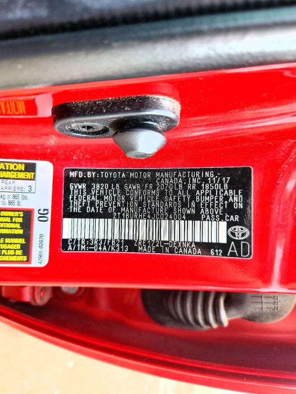2018 Toyota Corolla მანქანა იყიდება აუქციონზე, vin: 2T1BURHE4JC024004, აუქციონის ნომერი: 54169276