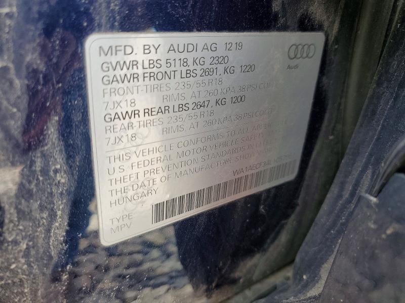 Aukcja sprzedaży 2020 Audi Q3, vin: WA1AECF34L1057951, numer aukcji: 53176976