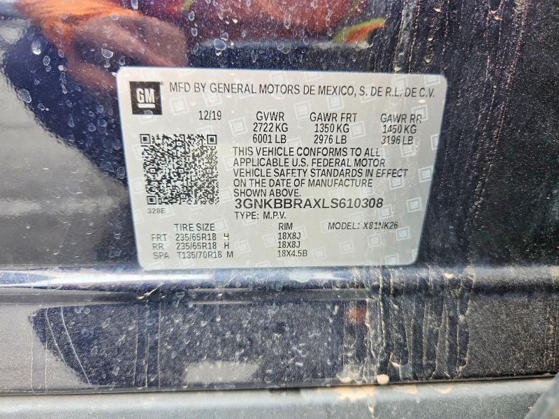 Продаж на аукціоні авто 2020 Chevrolet Blazer, vin: 3GNKBBRAXLS610308, номер лоту: 54510366