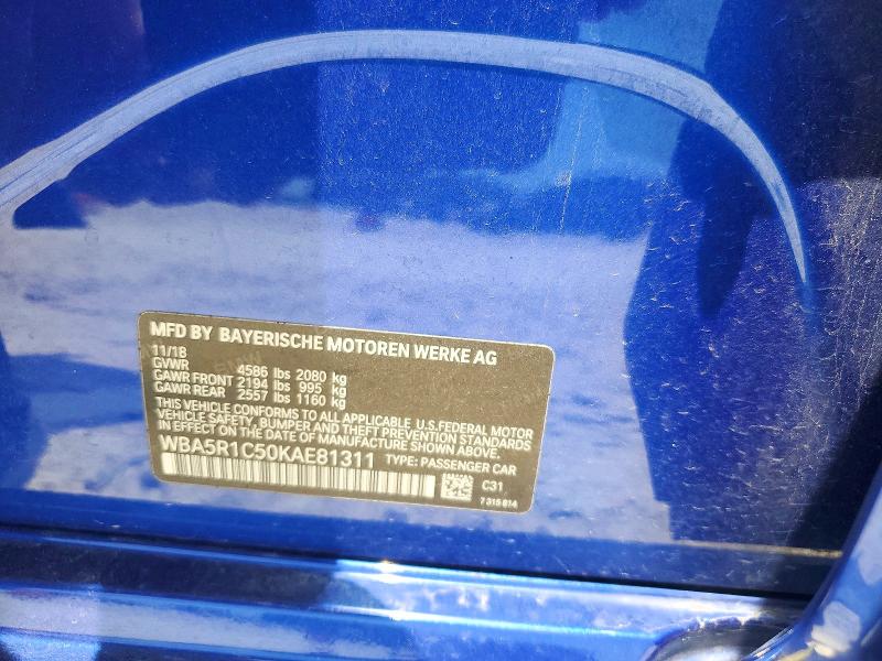 Продажа на аукционе авто 2019 Bmw 330i, vin: WBA5R1C50KAE81311, номер лота: 55126756