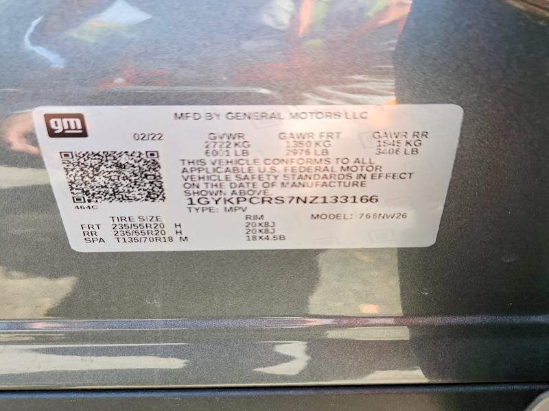 Aukcja sprzedaży 2022 Cadillac Xt6, vin: 1GYKPCRS7NZ133166, numer aukcji: 54530226