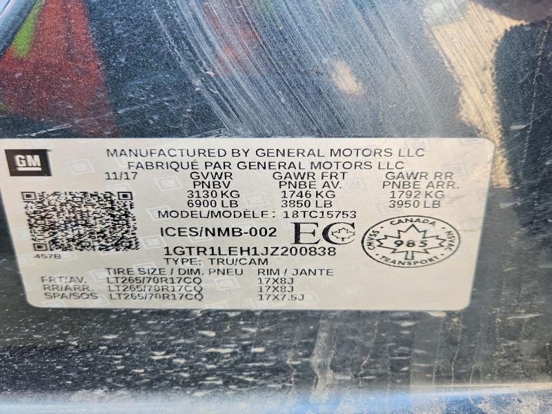 Продажа на аукционе авто 2018 Gmc Sierra, vin: 1GTR1LEH1JZ200838, номер лота: 53541326