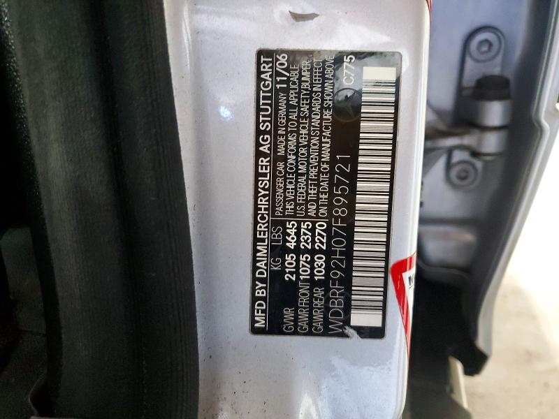 Продажа на аукционе авто 2007 Mercedes-benz C, vin: WDBRF92H07F895721, номер лота: 52891526