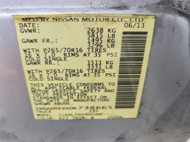 Продаж на аукціоні авто 2013 Nissan Frontier, vin: 1N6AD0EVXDN738665, номер лоту: 55380976
