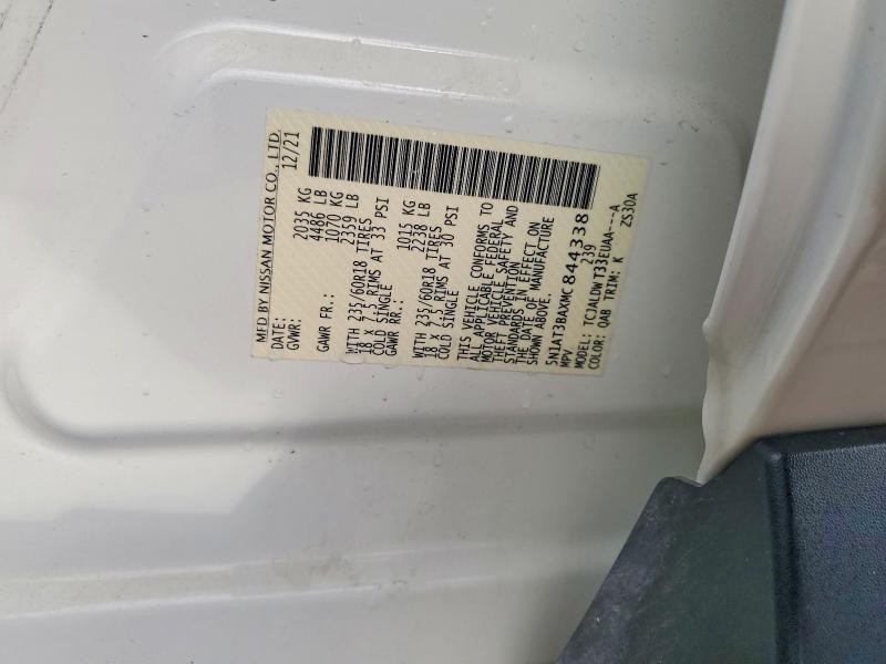 2021 Nissan Rogue მანქანა იყიდება აუქციონზე, vin: 5N1AT3BAXMC844338, აუქციონის ნომერი: 52742776