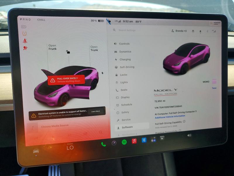 Aukcja sprzedaży 2022 Tesla Model Y, vin: 7SAYGDEF9NF336843, numer aukcji: 53125526