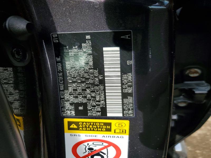 Продажа на аукционе авто 2010 Lexus Rx, vin: 2T2BK1BA6AC074881, номер лота: 51830576
