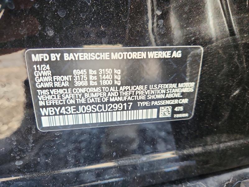 Продаж на аукціоні авто 2025 Bmw I7, vin: WBY43EJ09SCU29917, номер лоту: 46555036