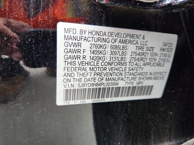 Продажа на аукционе авто 2023 Acura Mdx, vin: 5J8YD8H84PL003994, номер лота: 52454136