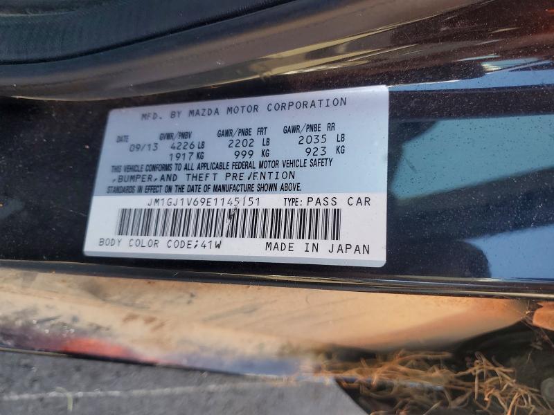2014 Mazda 6 მანქანა იყიდება აუქციონზე, vin: JM1GJ1V69E1145151, აუქციონის ნომერი: 53085056