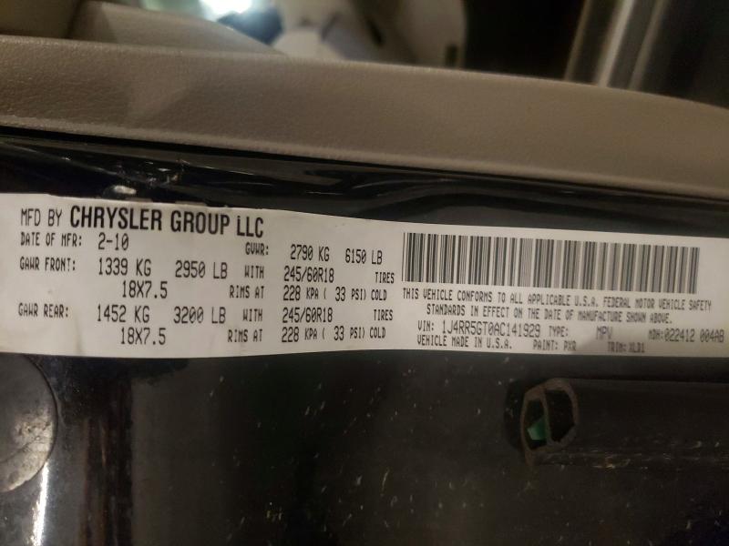 2010 Jeep Grand Cherokee მანქანა იყიდება აუქციონზე, vin: 1J4RR5GT0AC141929, აუქციონის ნომერი: 54348236