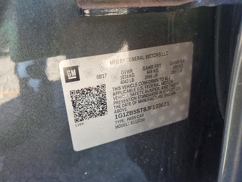 Aukcja sprzedaży 2018 Chevrolet Malibu, vin: 1G1ZB5ST8JF133621, numer aukcji: 53598696