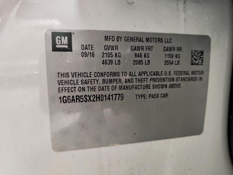 Продажа на аукционе авто 2017 Cadillac Cts, vin: 1G6AR5SX2H0141779, номер лота: 54908576