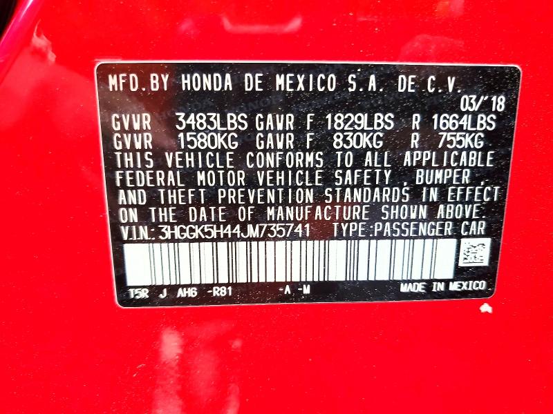 Aukcja sprzedaży 2018 Honda Fit, vin: 3HGGK5H44JM735741, numer aukcji: 53211516