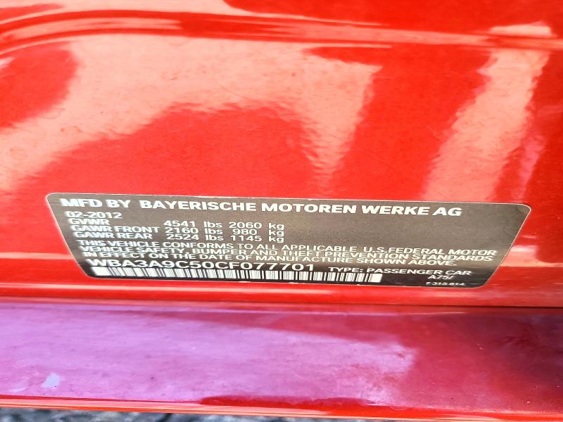 Продаж на аукціоні авто 2012 Bmw 335, vin: WBA3A9C50CF077701, номер лоту: 53275766