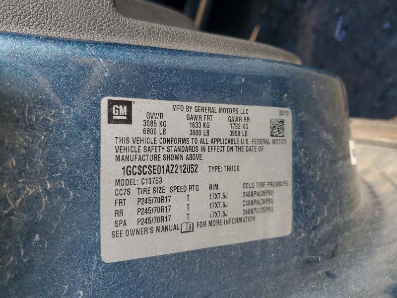 2010 Chevrolet Silverado მანქანა იყიდება აუქციონზე, vin: 1GCSCSE01AZ212052, აუქციონის ნომერი: 54144866