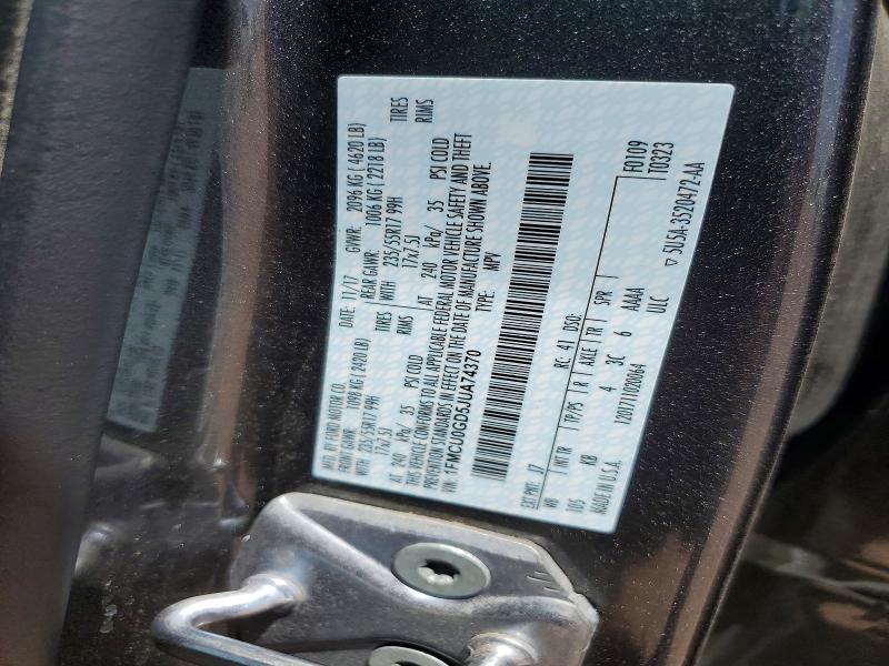 Auction sale of the 2018 Ford Escape, vin: 1FMCU0GD5JUA74370, lot number: 54349746