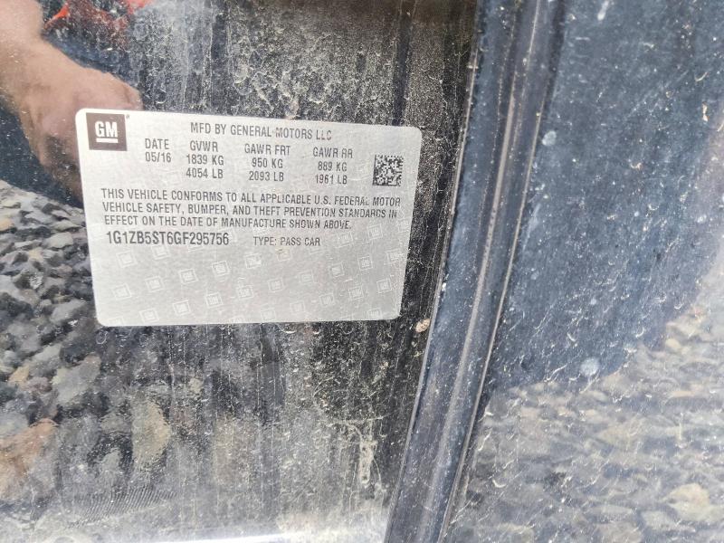54115066 :رقم المزاد ، 1G1ZB5ST6GF295756 vin ، 2016 Chevrolet Malibu مزاد بيع