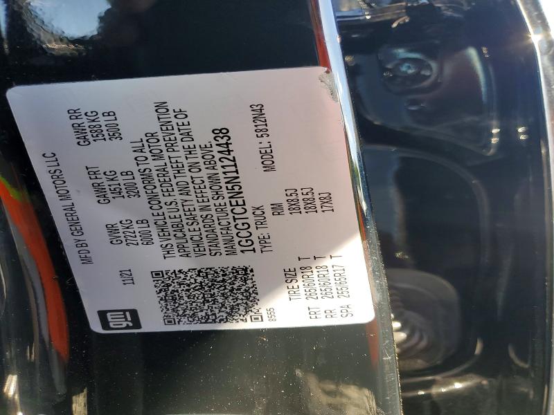 Продаж на аукціоні авто 2022 Chevrolet Colorado, vin: 1GCGTCEN5N1124438, номер лоту: 52175556
