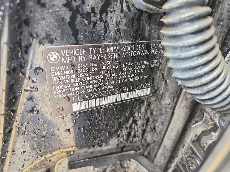 2011 Bmw X3 მანქანა იყიდება აუქციონზე, vin: 5UXWX5C57BLK59126, აუქციონის ნომერი: 54105956