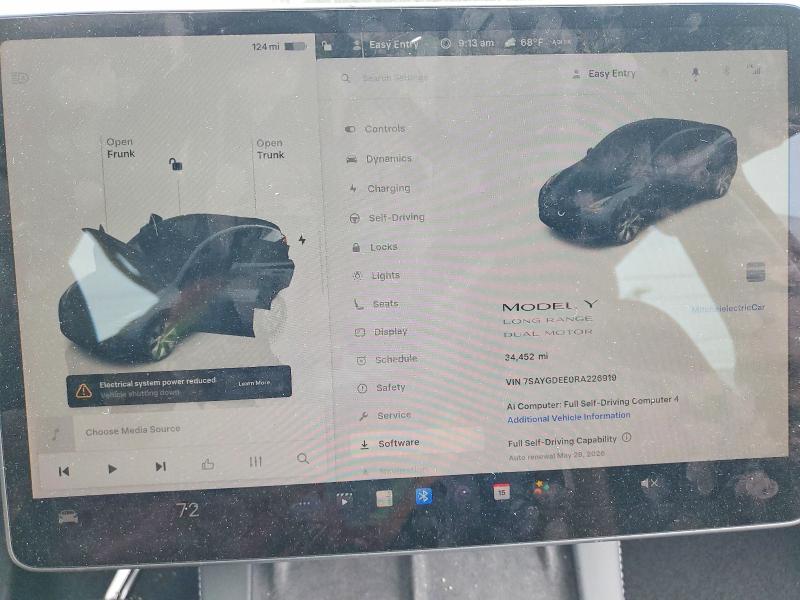 Продажа на аукционе авто 2024 Tesla Model Y, vin: 7SAYGDEE0RA226919, номер лота: 53963326