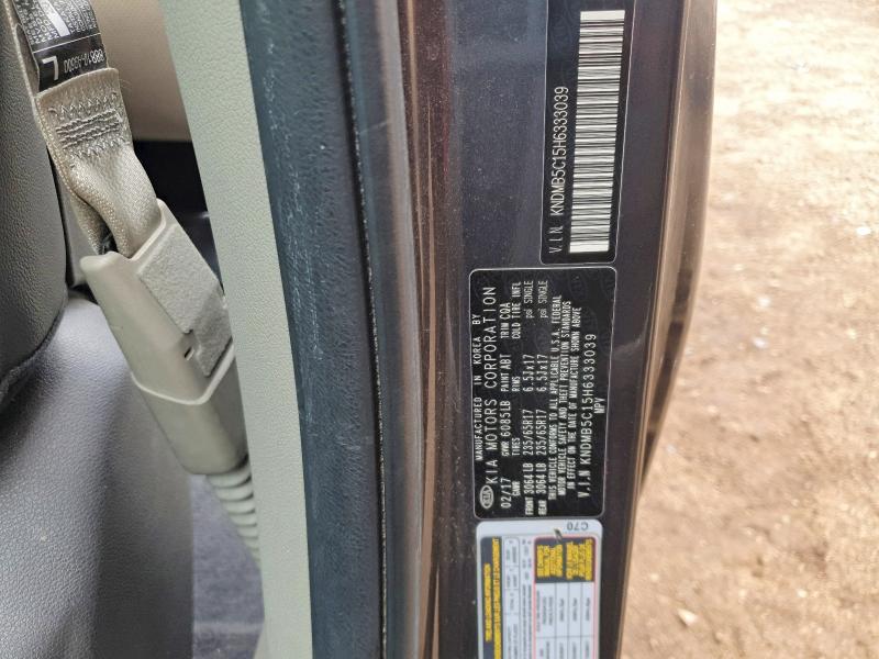 Aukcja sprzedaży 2017 Kia Sedona, vin: KNDMB5C15H6333039, numer aukcji: 54558446