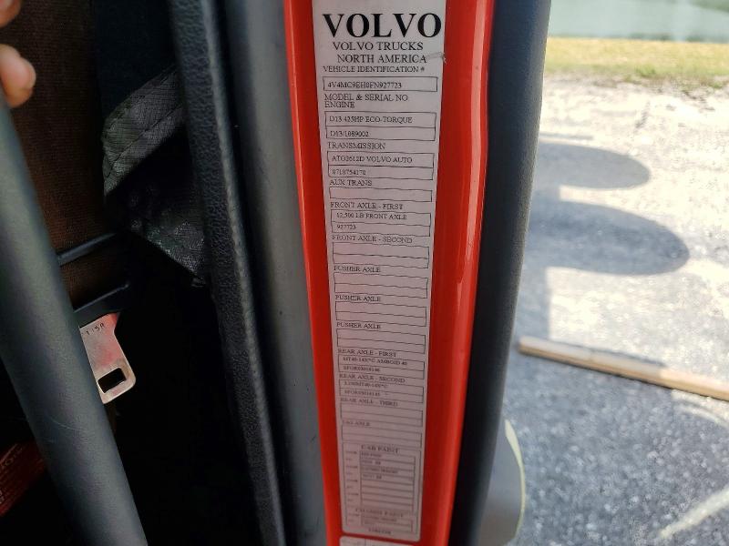 2015 Volvo Vn მანქანა იყიდება აუქციონზე, vin: 4V4MC9EH0FN927723, აუქციონის ნომერი: 53405486