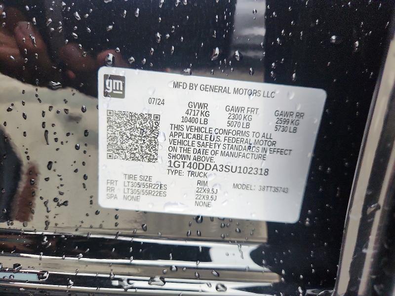 55757396 :رقم المزاد ، 1GT40DDA3SU102318 vin ، 2025 Gmc Hummer Pickup مزاد بيع