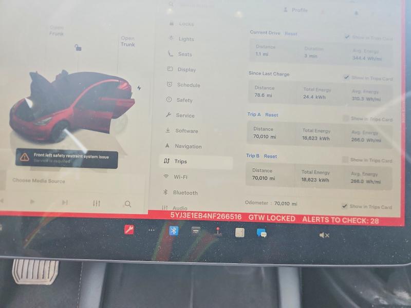 Продажа на аукционе авто 2022 Tesla Model 3, vin: 5YJ3E1EB4NF266516, номер лота: 54230686