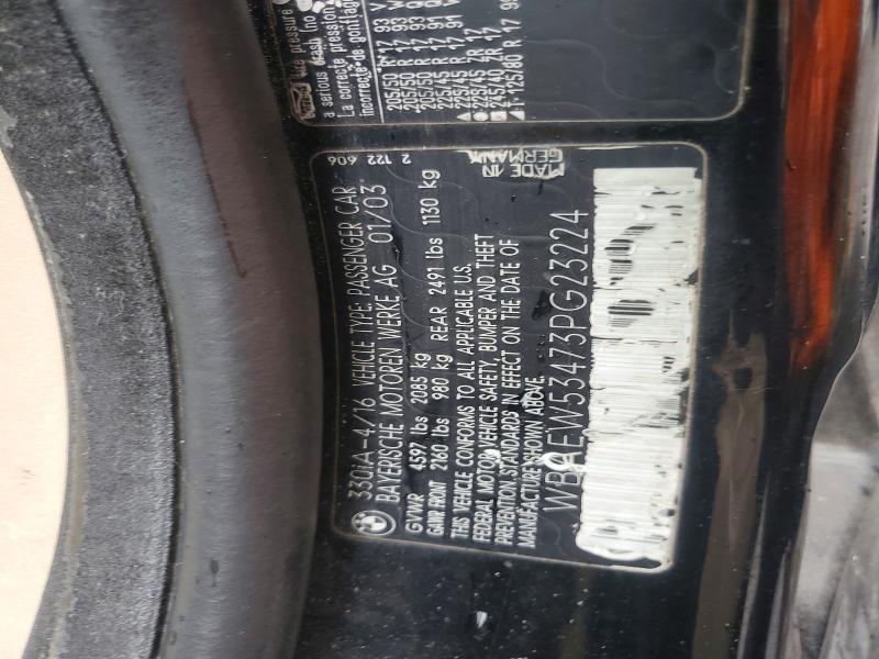 Aukcja sprzedaży 2003 Bmw 330, vin: WBAEW53473PG23224, numer aukcji: 54769936