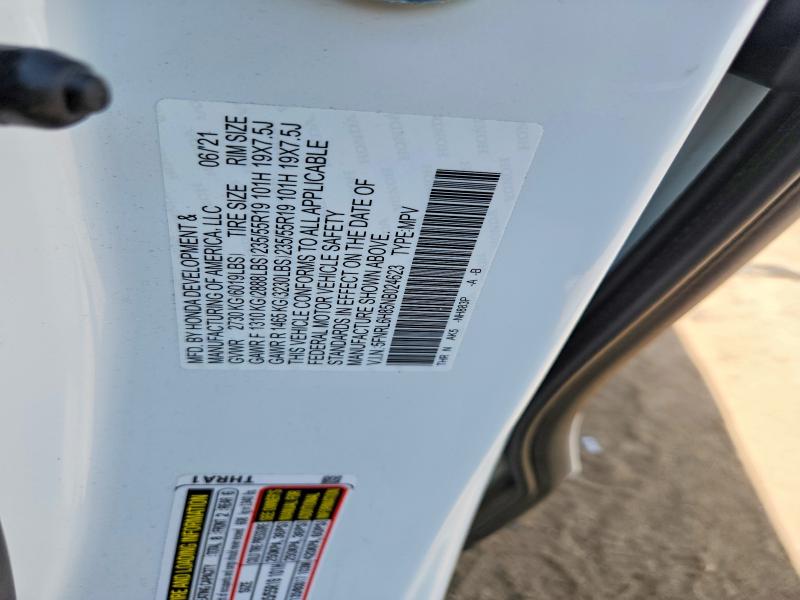 52765976 :رقم المزاد ، 5FNRL6H85NB024623 vin ، 2022 Honda Odyssey مزاد بيع