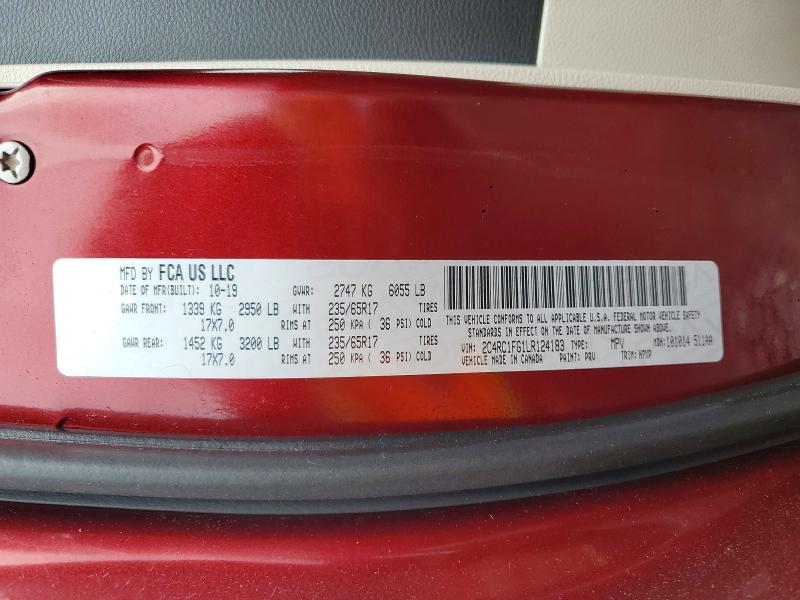 Aukcja sprzedaży 2020 Chrysler Pacifica, vin: 2C4RC1FG1LR124183, numer aukcji: 52682486