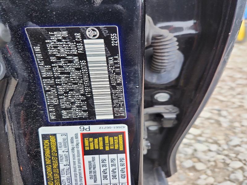 53062526 :رقم المزاد ، 4T1BF1FK8HU283785 vin ، 2017 Toyota Camry مزاد بيع