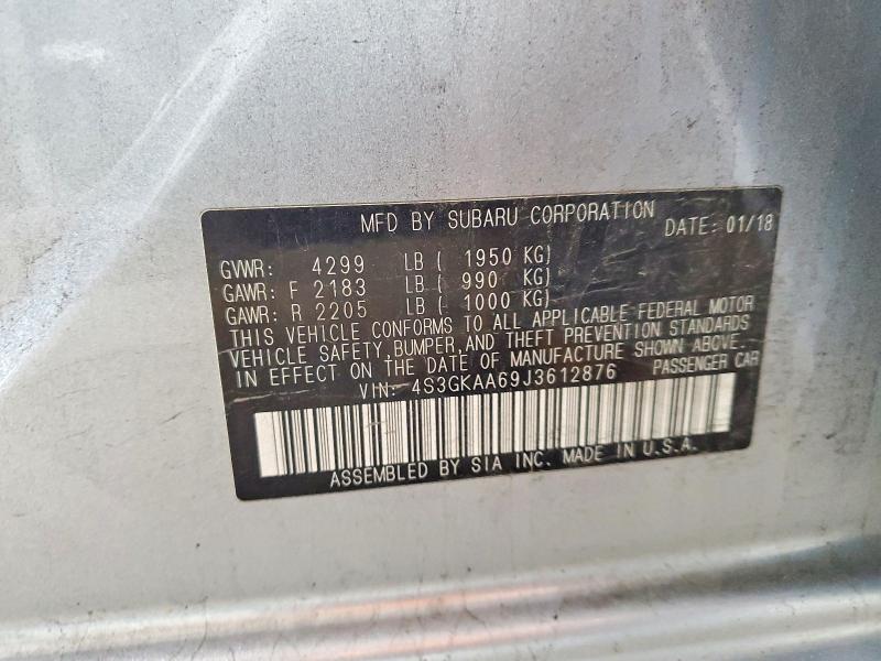 Aukcja sprzedaży 2018 Subaru Impreza, vin: 4S3GKAA69J3612876, numer aukcji: 54517676