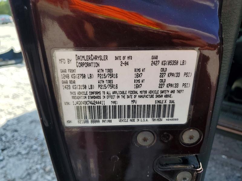 Продажа на аукционе авто 2004 Jeep Liberty, vin: 1J4GK48K74W244411, номер лота: 53395406