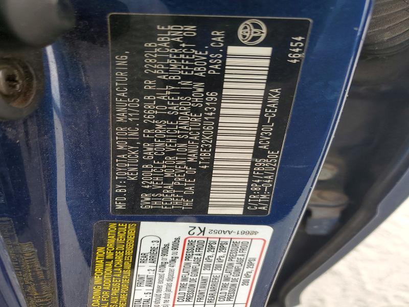 52547676 :رقم المزاد ، 4T1BE32K06U143196 vin ، 2006 Toyota Camry مزاد بيع