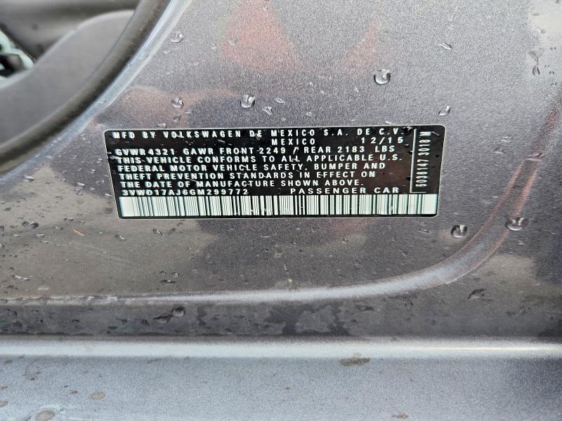 Продаж на аукціоні авто 2016 Volkswagen Jetta, vin: 3VWD17AJ6GM299772, номер лоту: 53847006