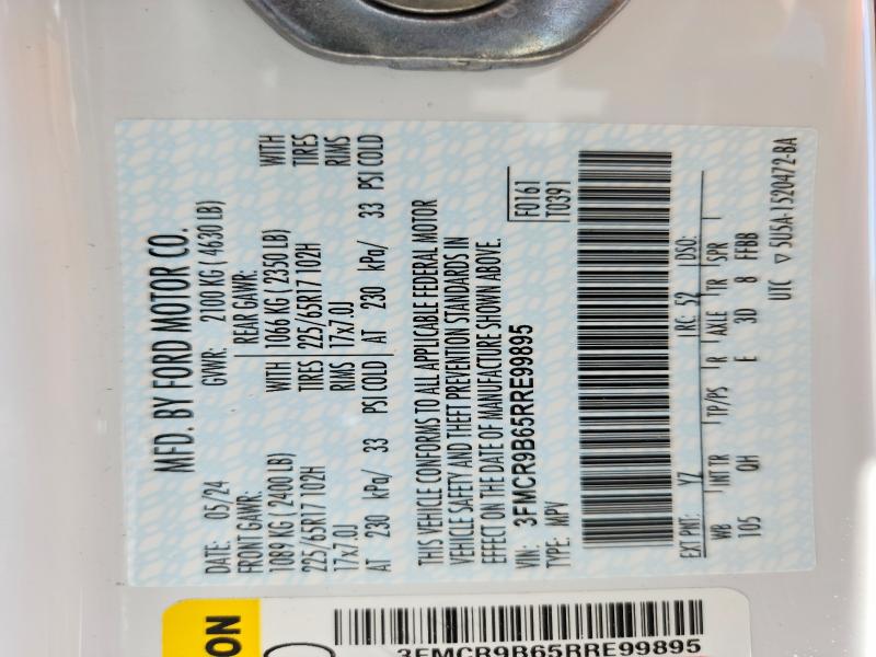 Продажа на аукционе авто 2024 Ford Bronco Sport, vin: 3FMCR9B65RRE99895, номер лота: 53138496