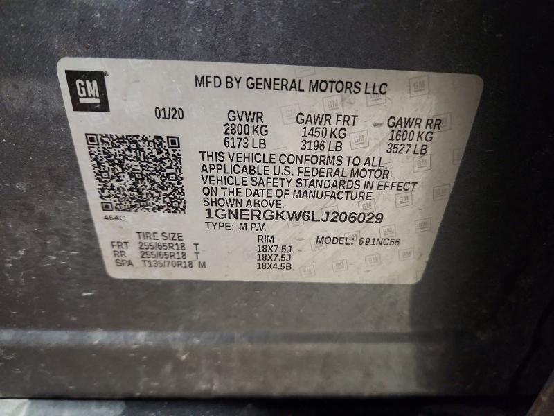 Продажа на аукционе авто 2020 Chevrolet Traverse, vin: 1GNERGKW6LJ206029, номер лота: 52312186