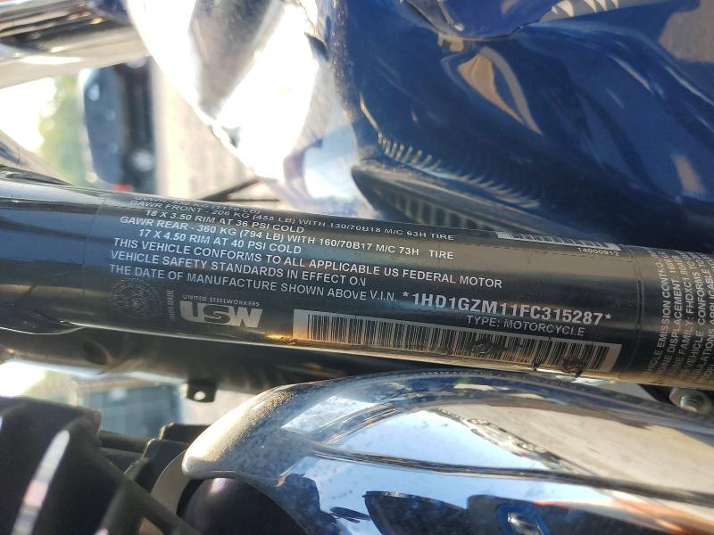 2015 Harley-davidson Fld მანქანა იყიდება აუქციონზე, vin: 1HD1GZM11FC315287, აუქციონის ნომერი: 53447616