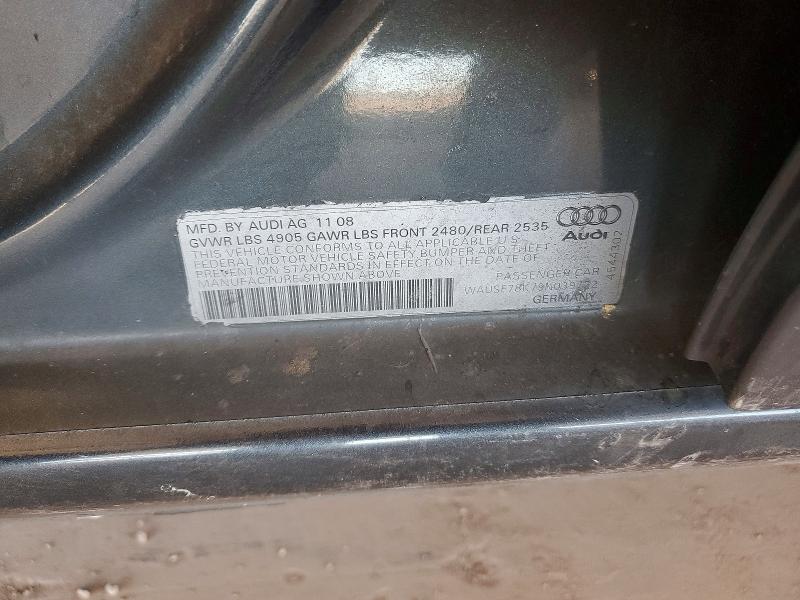 Продажа на аукционе авто 2009 Audi A4, vin: WAUSF78K79N039722, номер лота: 55011546