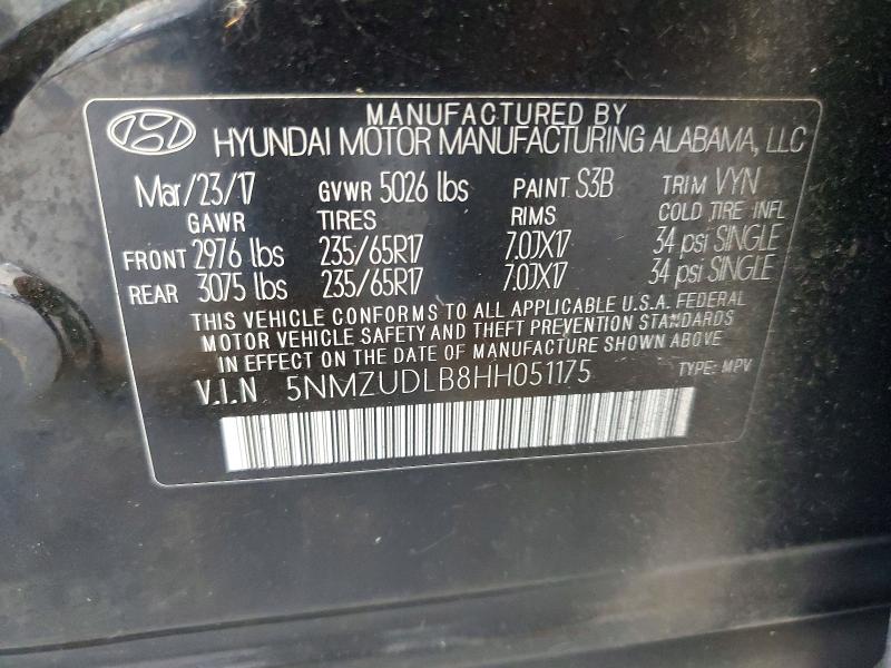 Продажа на аукционе авто 2017 Hyundai Santa Fe Sport, vin: 5NMZUDLB8HH051175, номер лота: 54417626