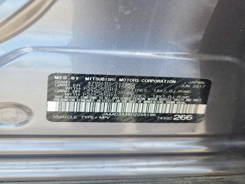 Продажа на аукционе авто 2017 Mitsubishi Outlander, vin: JA4AD3A36HZ058196, номер лота: 55440106