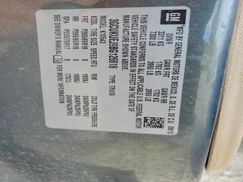 Aukcja sprzedaży 2011 Chevrolet Silverado, vin: 3GCUKUEJ9BG126618, numer aukcji: 53196946