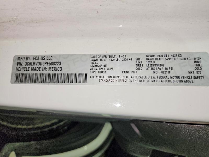 2023 Ram Promaster 2500 მანქანა იყიდება აუქციონზე, vin: 3C6LRVDG9PE588223, აუქციონის ნომერი: 53507306